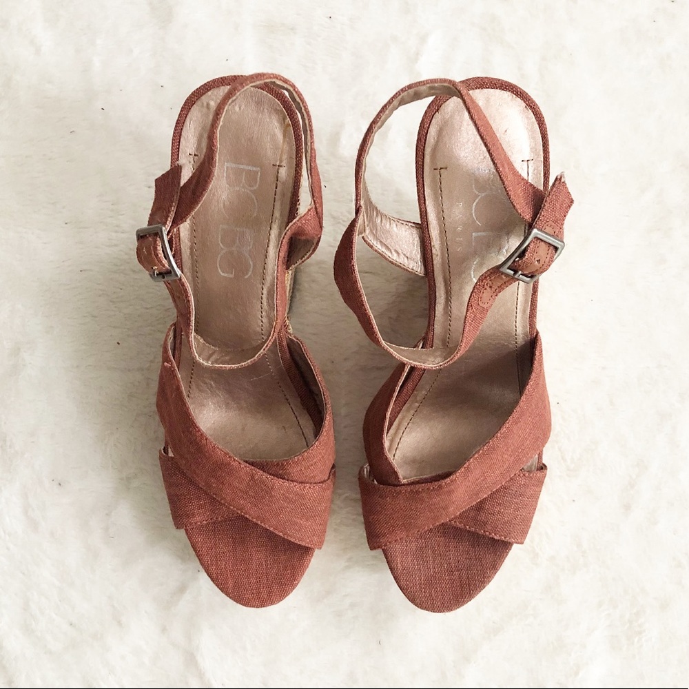 4/$20 🌴 BC BG Paris Edanai Platform Wedge Sandals - Picture 2 of 8